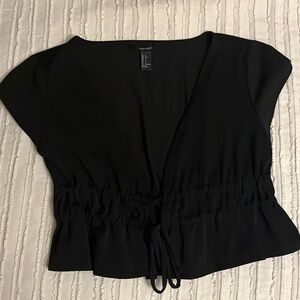 Forever 21 low cut tie front top